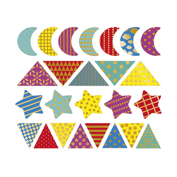 Zestaw kreatywny - naklejki Figury geometryczne, dla dzieci, 18 m+, Janod