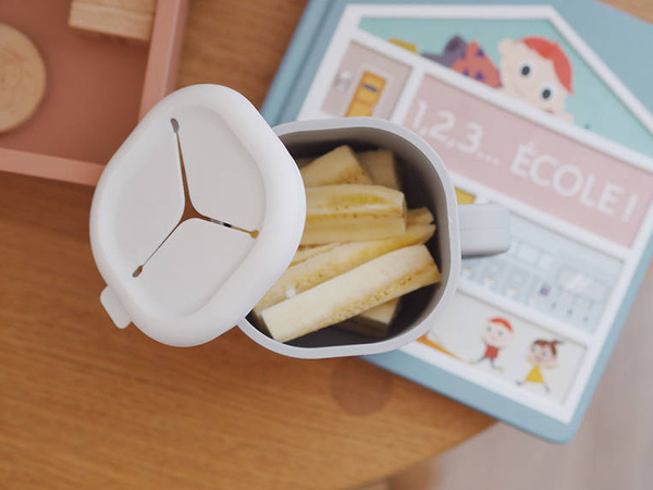 Silikonowy kubek niewysypek na przekąski Pick 'n' Snack velvet grey, Beaba