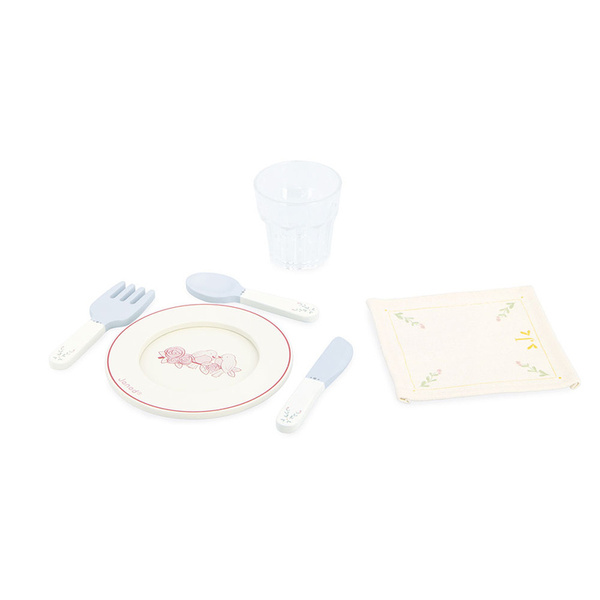 Zestaw piknikowy w walizce z akcesoriami, drewniany, 3 lata+, Janod