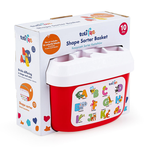 Zabawki dla dzieci - Koszyczek Sorter Kształtów, 10 m+, Tuli Fun, Dumel