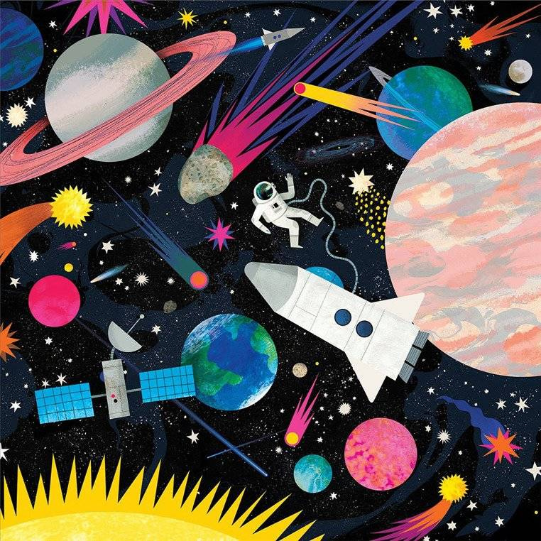 Edukacyjne puzzle świecące w ciemności Kosmos Mudpuppy 500 elementów