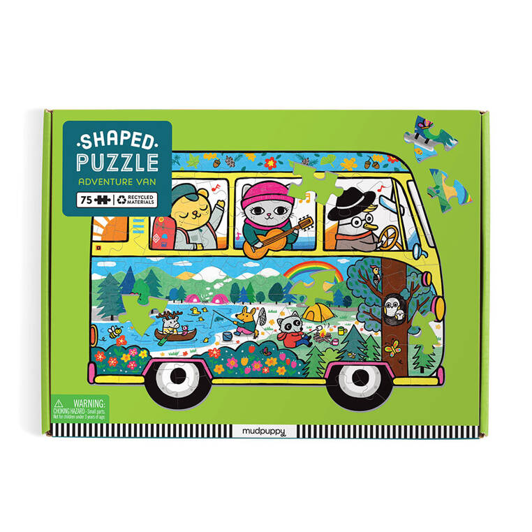 Puzzle konturowe Van Mudpuppy 75 elementów - rozwijające zabawki dla dzieci