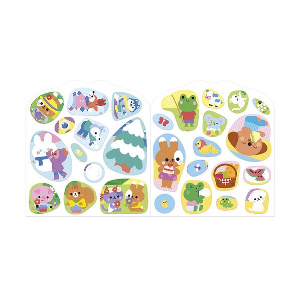 Zestaw kreatywny - książeczka z naklejkami Wieś, dla dzieci, 18 m+, Janod