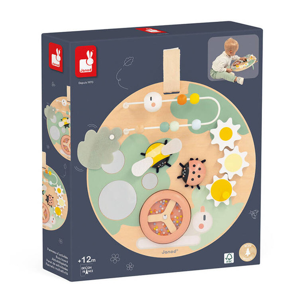 Zabawki drewniane - Tablica edukacyjna wielofunkcyjna Ogród 12m+, Janod