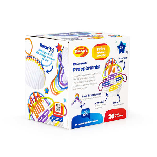 Kolorowa Przeplatanka - zabawka logiczna dla dzieci, 3 lata+, Dumel