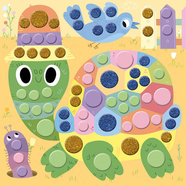 Zestaw kreatywny Okrągłe naklejki My arts & crafts 4+, Janod