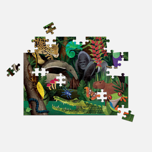 Puzzle dwustronne Las deszczowy 100 6+, Mudpuppy