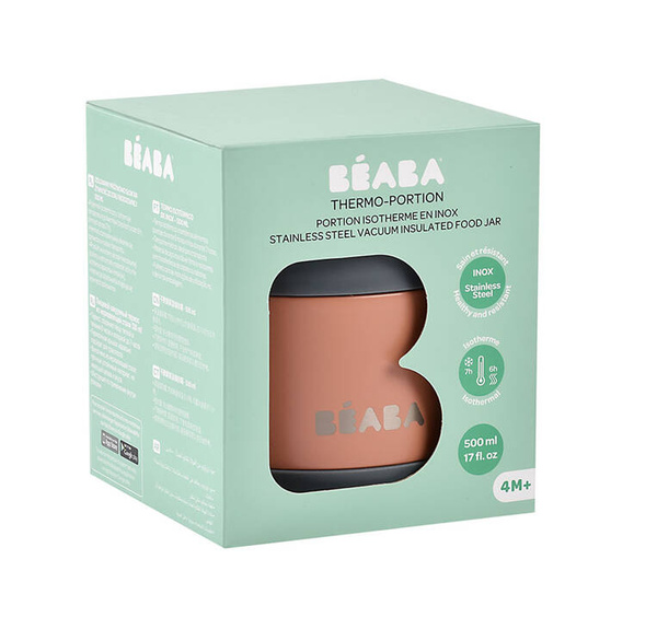 Termos - pojemnik obiadowy ze stali nierdzewnej duży terrcotta 500ml, Beaba