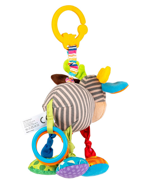 Zawieszka do wózka Łoś Alek z wibracją i gryzakiem, 0 m+, Balibazoo