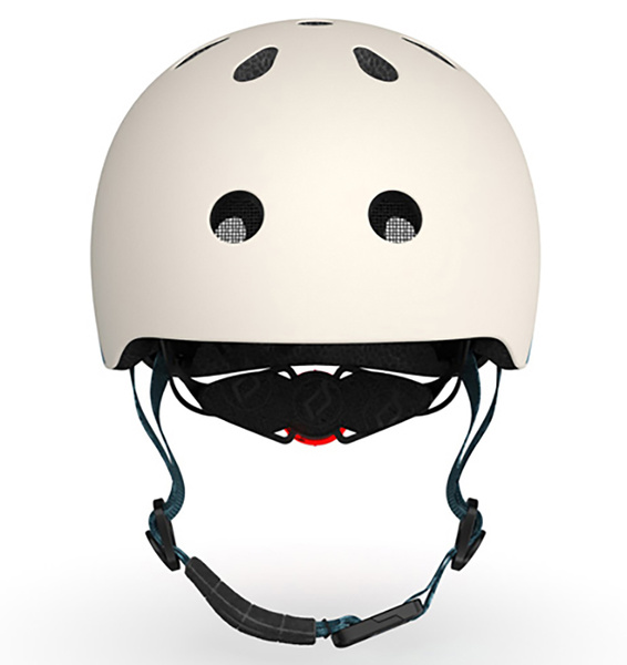 Zestaw: Scoot and Ride Kask dla dzieci 1-5 lat rozm. XXS-S, kolor: Ash + ochraniacze rozm. XXS