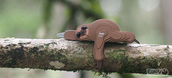 Układanka Puzzle 3D Leniwiec - zestaw kreatywny dla dzieci 6 lat+, Eugy