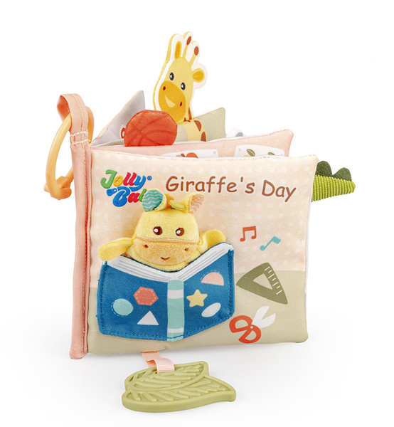 Książeczka sensoryczna, miękka, dla niemowląt, 0 m+, Jolly Baby