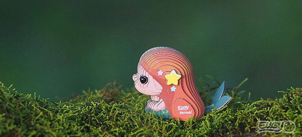 Układanka Puzzle 3D Syrenka - zestaw kreatywny dla dzieci 6 lat+, Eugy