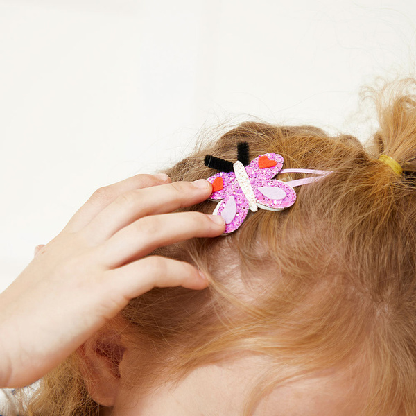 Zestaw kreatywny do tworzenia biżuterii Brokatowe spinki dla dzieci, 5 lat+, Janod