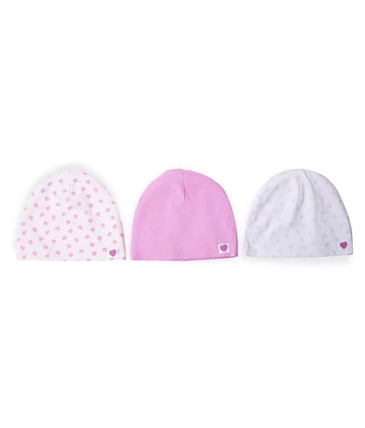 Sinsay Czapki dziewczęce 3-pak, gładka i w serduszka