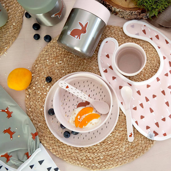 Komplet naczyń dla dzieci Little Forest Zajączek, Lassig