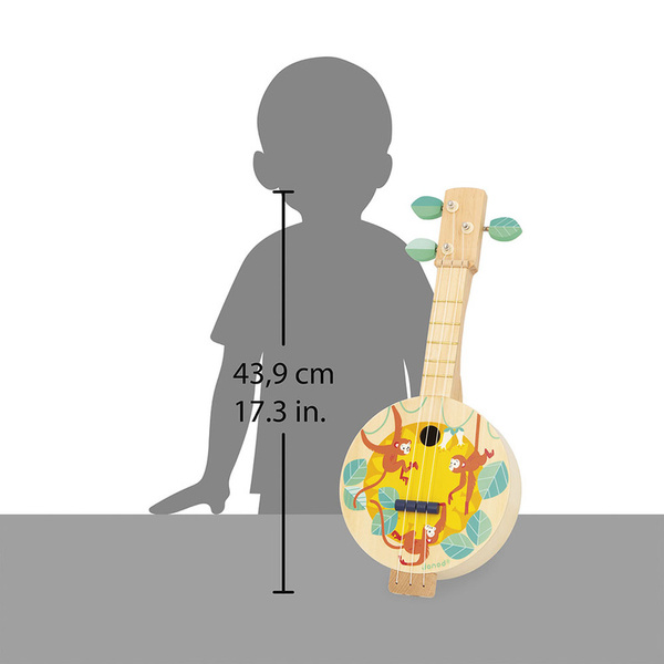 Gitara / Banjo - drewniany instrument muzyczny dla dzieci, 3 lata+, Janod