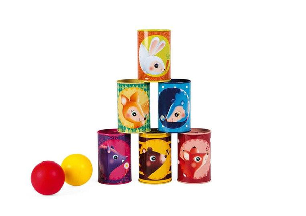 Gra Zbijanie puszek Las, 3 lata +, Janod