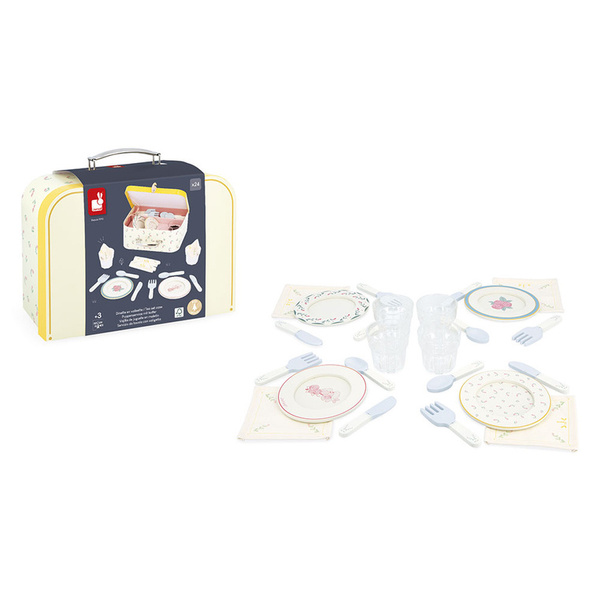 Zestaw piknikowy w walizce z akcesoriami, drewniany, 3 lata+, Janod