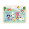 Puzzle drewniane Farma - układanka 24 elementy dla dzieci, 3 lata +, Janod