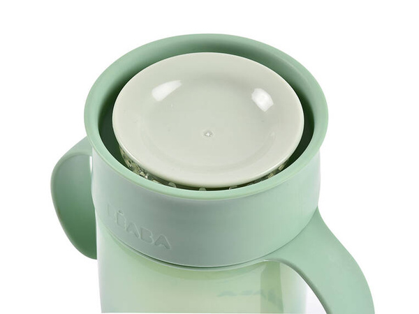 Kubek dla dzieci treningowy 360°, z uchwytami 340 ml green 12 m+, Beaba
