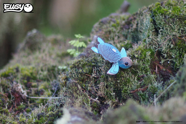 Układanka 3D Żółwik - puzzle przestrzenne zabawka kreatywna dla dzieci 6 lat+, Eugy