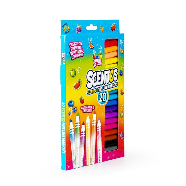 Pachnące Flamastry - kolorowe, zestaw 20 szt., dla dzieci, 3 lata+, Scentos
