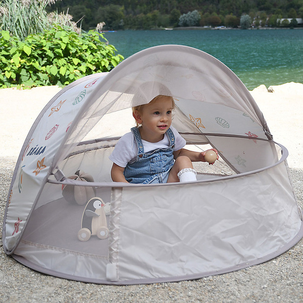 Namiot plażowy 100 cm średnicy, z moskitierą i pokrowcem Breezynest UV, Beaba