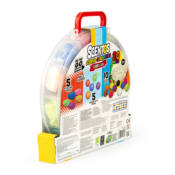 Pachnące Masy Plastyczne - Walizeczka, zestaw 20 szt., 3 lata+, Scentos