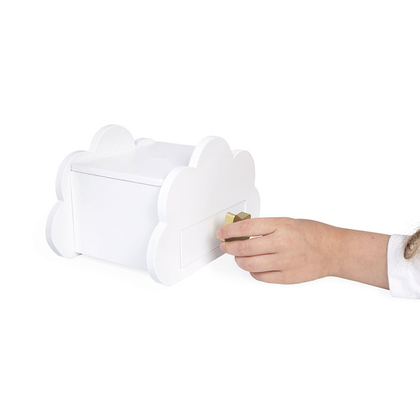 Szkatułka na biżuterię z lusterkiem, naszyjnikiem dla dziewczynki, 3+, Janod