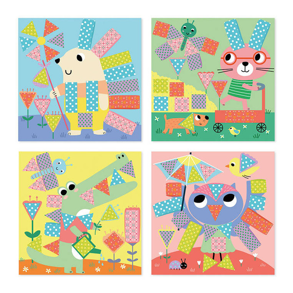 Zestaw kreatywny Wycinanki przyklejanki My arts & crafts 4+, Janod