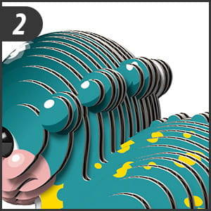 Układanka Puzzle 3D Pachycefalozaur - zestaw kreatywny dla dzieci 6 lat+, Eugy