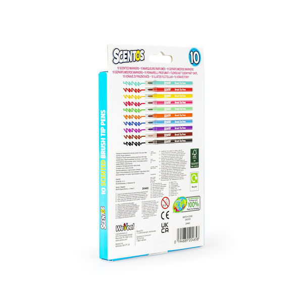 Pachnące Flamastry - Pędzel, zestaw 10 szt., dla dzieci, 3 lata+, Scentos