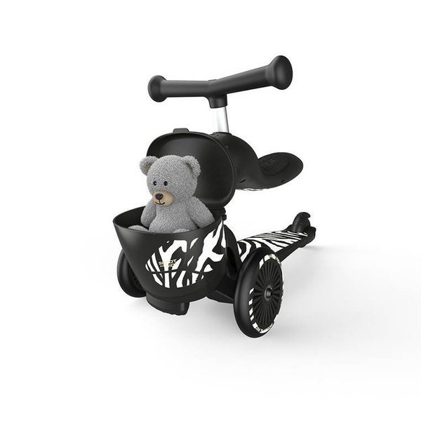 Scoot and Ride HK1 Lifestyle 2w1 jeździk i hulajnoga dla dzieci 1-5 lat, kolor: Zebra