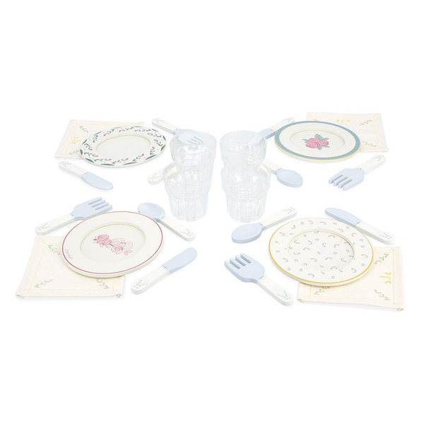 Zestaw piknikowy w walizce z akcesoriami, drewniany, 3 lata+, Janod