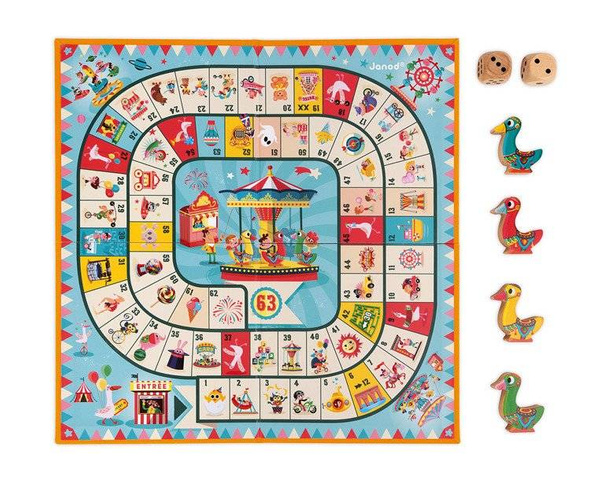 Gra wyścig Gąski na karuzeli Carrousel 4+, Janod