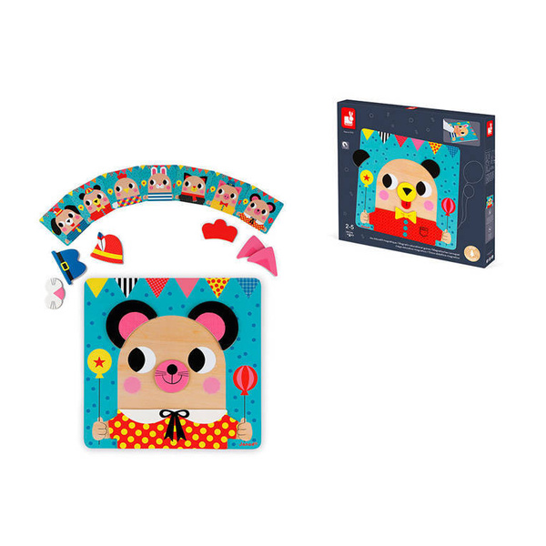 Układanka drewniana magnetyczna Zwierzątka 2+, Janod