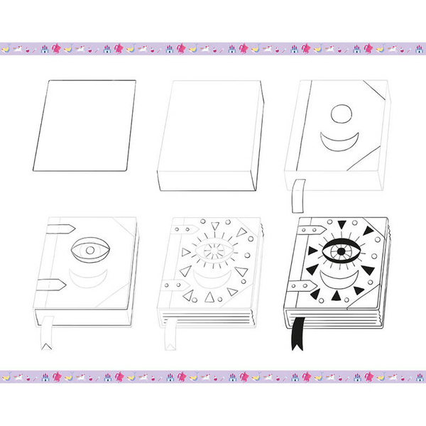 Zestaw kreatywny Rysowanie krok po kroku Fantastyczne stworzenia 7+, Janod