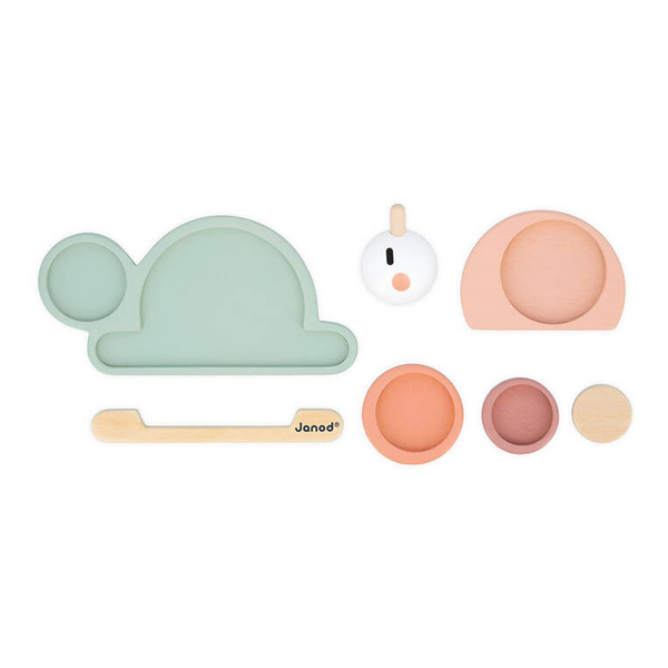 Drewniana układanka sensoryczna Ślimak Sweet Cocoon 12 m +, Janod