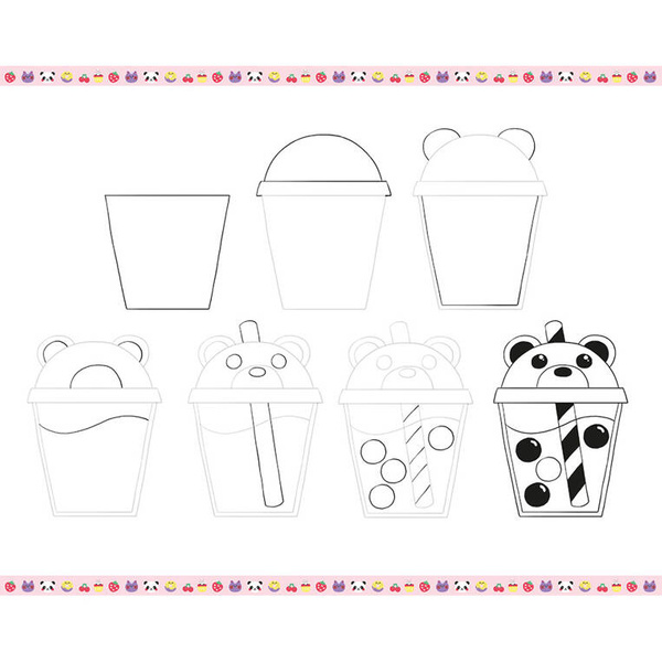 Zestaw kreatywny Rysowanie krok po kroku Modele kawaii dla dzieci 6+, Janod