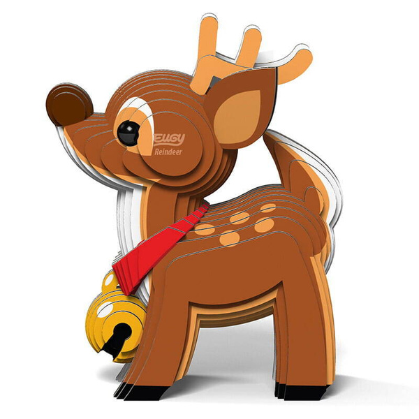 Układanka 3D Renifer - puzzle przestrzenne zabawka kreatywna dla dzieci 6 lat+, Eugy