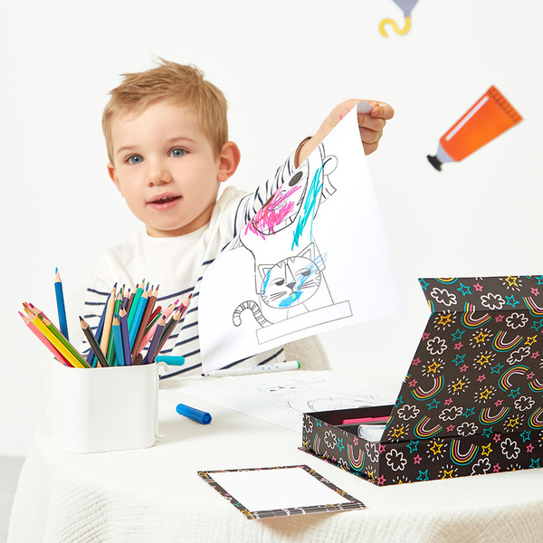 Zestaw kreatywny - Przybory do kolorowania, kredki, flamastry, 3 lata+, Janod