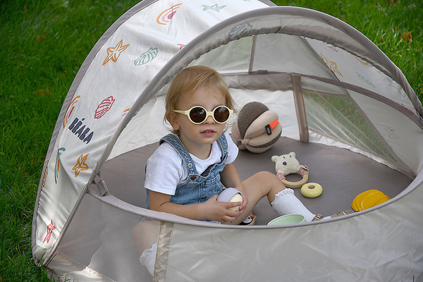Namiot plażowy 100 cm średnicy, z moskitierą i pokrowcem Breezynest UV, Beaba
