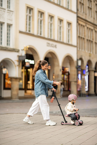 Scoot and Ride HK1 Push and Go 2w1 jeździk i hulajnoga dla dzieci 1-5 lat, kolor: Wildberry