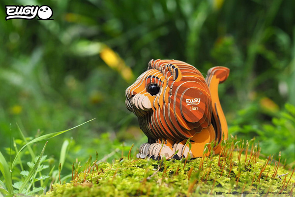 Układanka Puzzle 3D Lew - zestaw kreatywny dla dzieci 6 lat+, Eugy