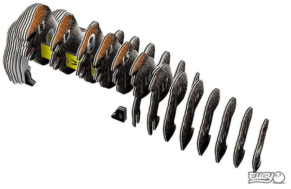 Układanka Puzzle 3D Goryl - zestaw kreatywny dla dzieci 6 lat+, Eugy