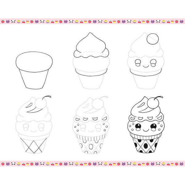 Zestaw kreatywny Rysowanie krok po kroku Modele kawaii dla dzieci 6+, Janod