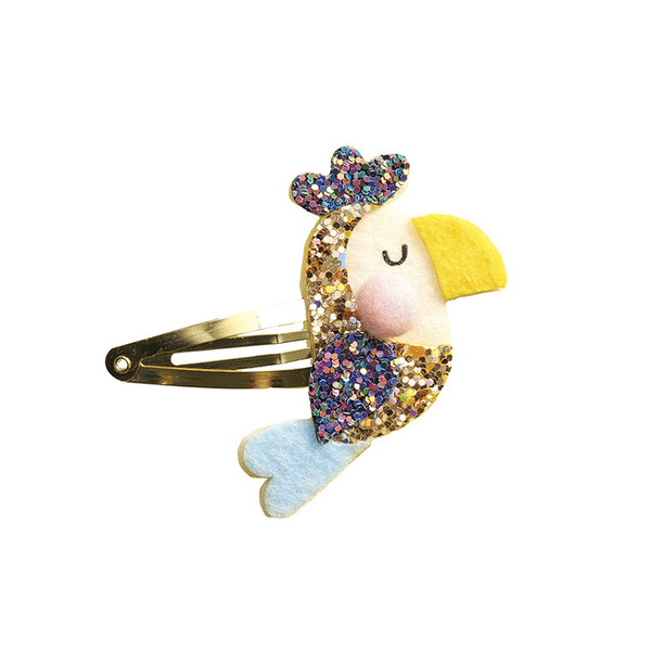 Zestaw kreatywny do tworzenia biżuterii Brokatowe spinki Egzotyczne zwierzęta 5+, Janod