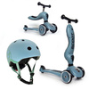 Zestaw: Scoot and Ride HK1 2w1 jeździk i hulajnoga dla dzieci 1-5 lat, kolor: Steel + kask rozm. XXS-S