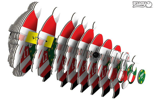 Układanka 3D Świety Mikołaj, Eugy